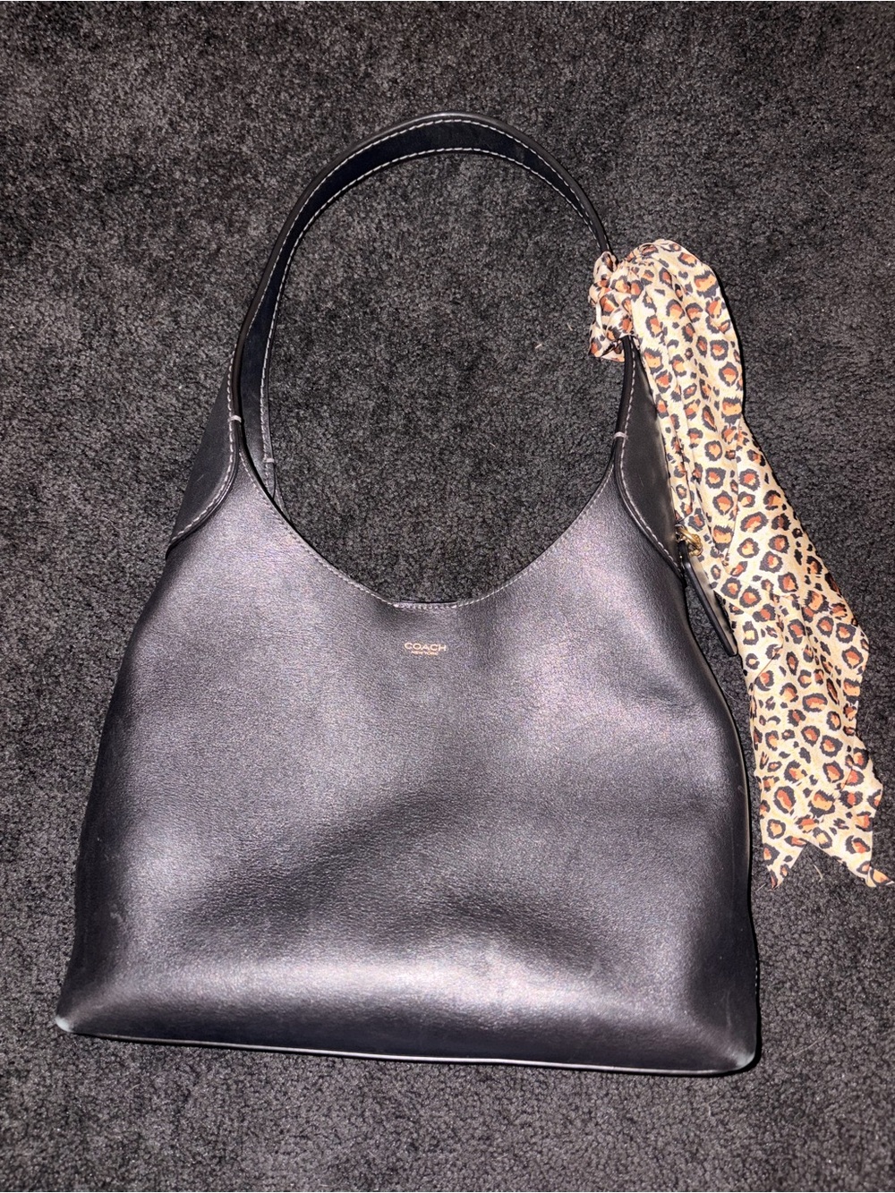 Coach Brooklyn Shoulder Bag 28 with Leopard Scarf